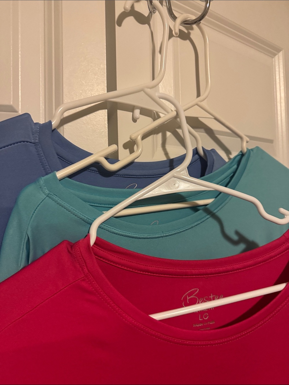 BESTEE Women's long Sleeve Performance Tees in Pink, Teal, Blue